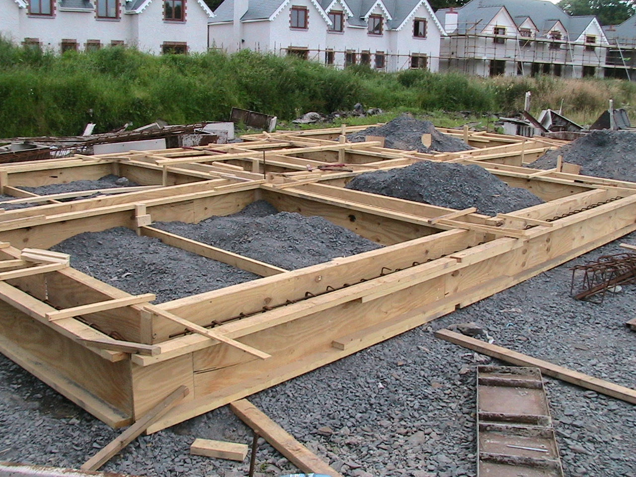 Abbeyleix Ground beams over piles